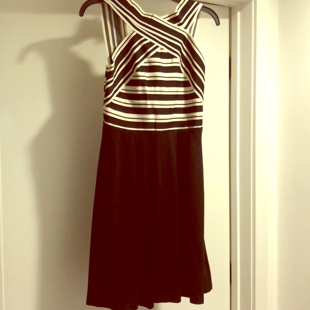 Anthropologie black and white dress
